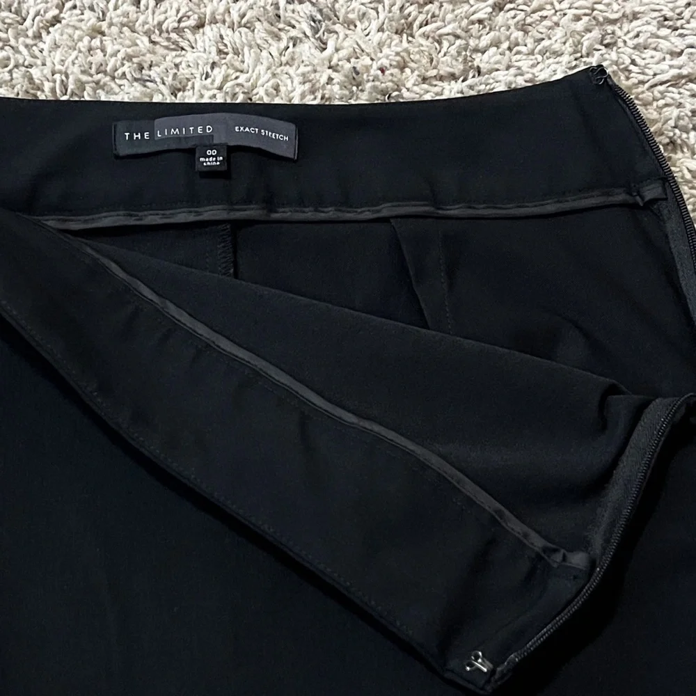 The Limited Exact Stretch High Rise Pencil Skirt Mini Solid Black 00 Slit